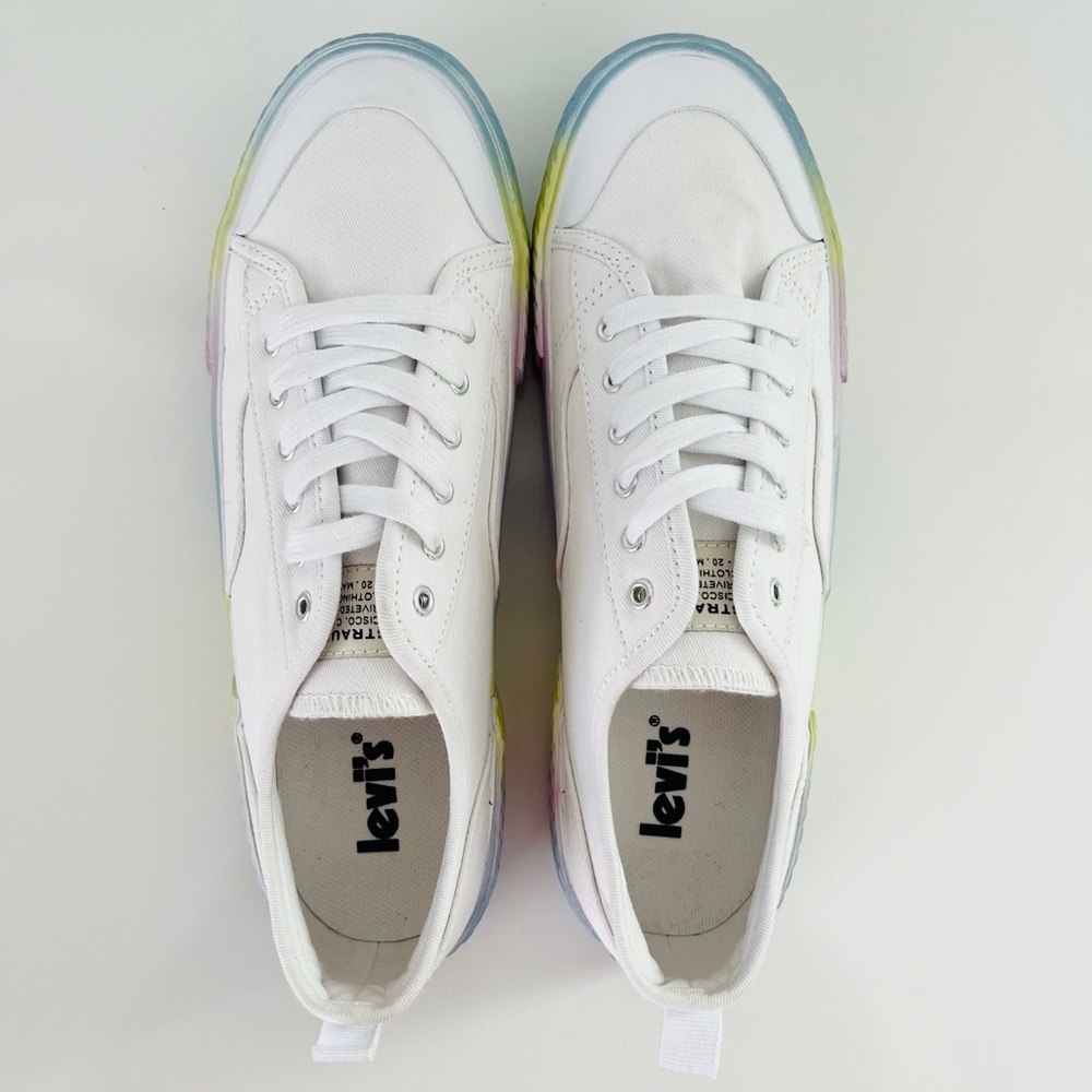 LEVI’S Modern Lo Dream Factory Sneakers in White Multicolor - Picture 5 of 13